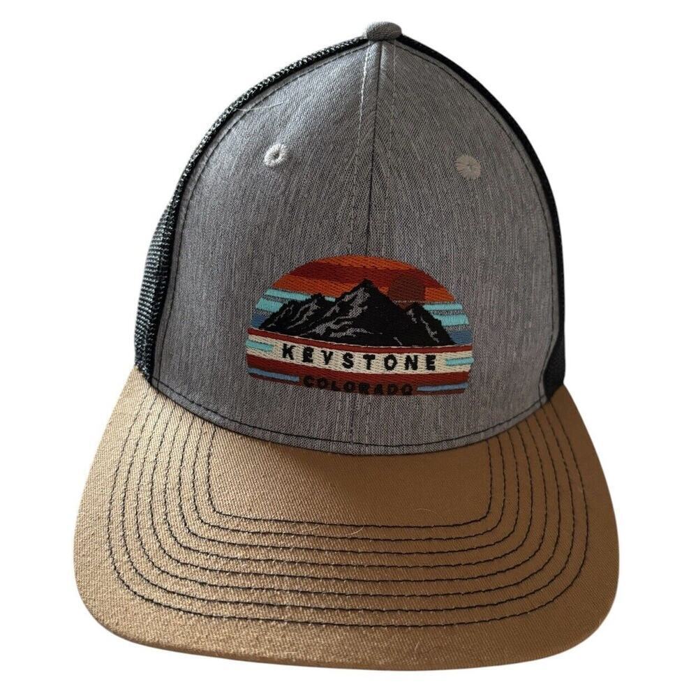 Keystone Hat Mens Black Trucker One Size Adjustable Snapback Colorado Cap